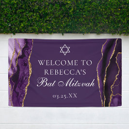 Lona Moda Agate Purple Gold Bat Mitzvah Fiesta