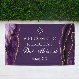 Lona Moda Agate Purple Gold Bat Mitzvah Fiesta