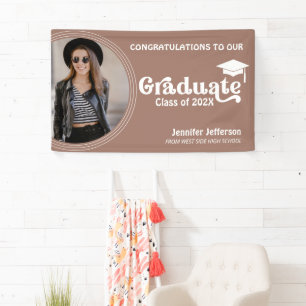 Lona Moda Boho Arch Graduación decoración en tonos tier