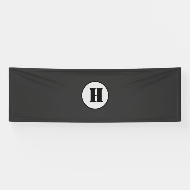 Lona Moda DE ESTILO MÍNIMO MODERNO MONOGRAM ELEGANTE SI (Horizontal)