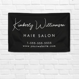 Lona Moda empresarial Firma Script Black Promotion