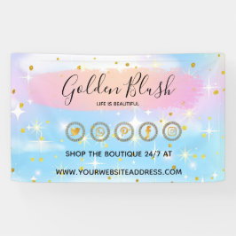 Lona Moda geométrica de color rosa y oro moderno de Rub