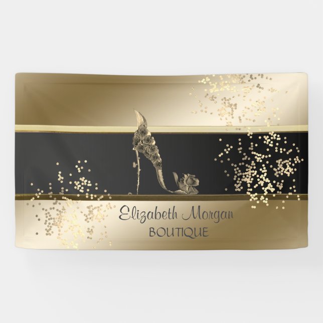 Lona Moda moderna, talones altos florales y luminosos (Horizontal)