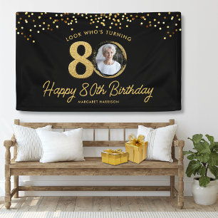 Lona Moda Oro Negro Oro 80.ª foto Personalizado del par