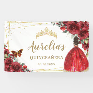 Lona Moda Roses Roses Floral Quinceañera Bienvenidos