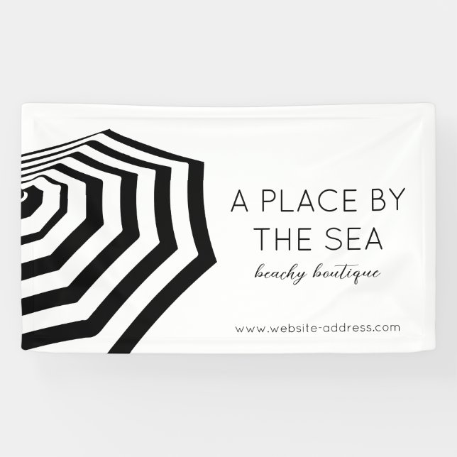 Lona Moda Striped Beach Umbrella Boutique (Horizontal)