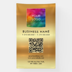 Lona Modelo de personalizado Código QR Código Glam vert