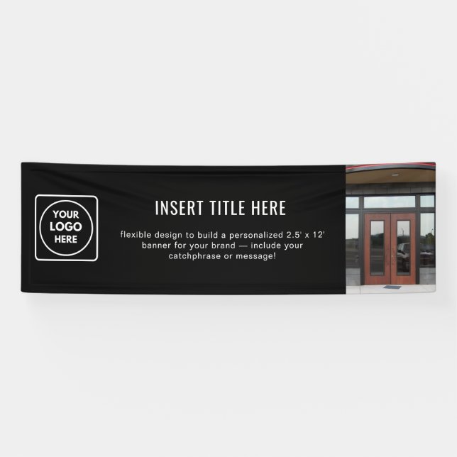 Lona Modern Black Professional Business Logo Display (Horizontal)