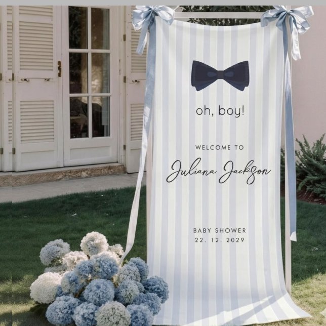 Lona Modern Chic Azul Polvoriento Oh Chico Bienvenido (Subido por el creador)