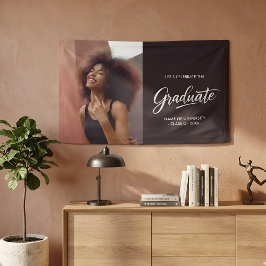 Lona Modern Dual-Sided Photo Graduation Party