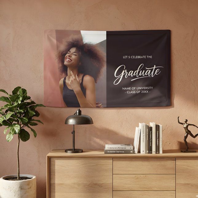 Lona Modern Dual-Sided Photo Graduation Party (Subido por el creador)