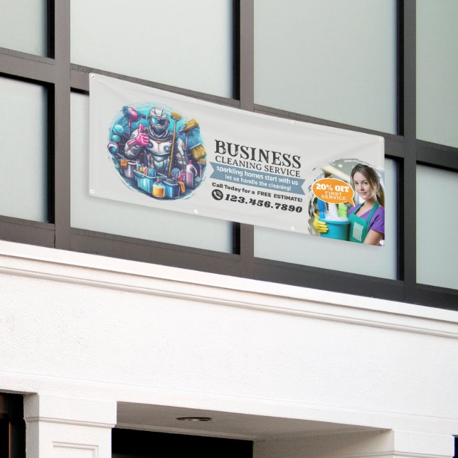 Lona Modern House Cleaning Maid Service Housekeeping (Edificio exterior)