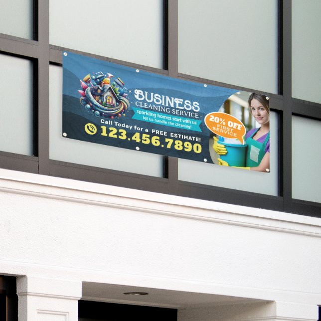 Lona Modern House Cleaning Maid Service Housekeeping (Edificio exterior)