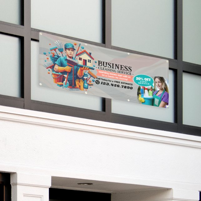 Lona Modern House Cleaning Maid Service Housekeeping (Edificio exterior)