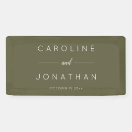 Lona Modern Minimalist Script Olive Moss Custom Wedding
