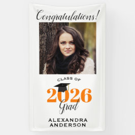 Lona Modern Script Photo Orange Vertical Graduation