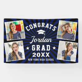 Lona Modern Simple Navy Blue Black Graduation 4 PHOTO