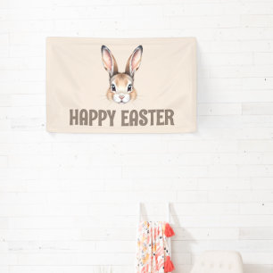 Lona Moderna acuarela Cute conejo de Pascua Neutral