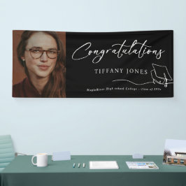 Lona Moderna felicitación Foto Partido de Graduación