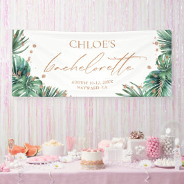 Lona Moderna Fiesta de Bachelorette Tropical y Diamante