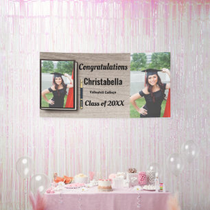 Lona Moderna foto de felicitaciones a la graduación vin