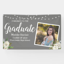 Lona Moderna foto Flores String Luces Graduación