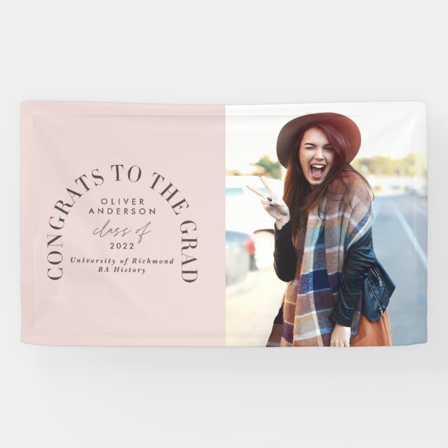 Lona Moderna graduación de arco de fotografía de tipogr (Horizontal)