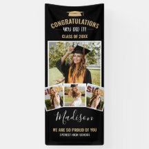 Moderna graduación de Collage de fotos Black 4