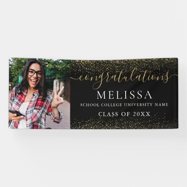 Lona Moderna graduación de fotografía de Purpurina de o (Horizontal)