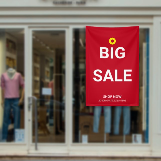 Lona Moderna GRAN VENTA Minúsculo Conservación Venta De (Modern BIG SALE Minimal Store Sale Discount Promo Banner)