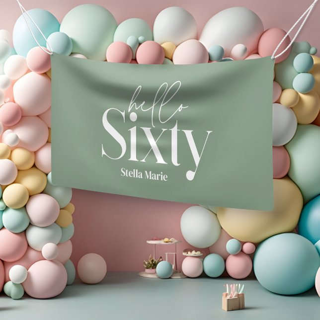 Lona Moderna tipografía mínima simple cumpleaños número (Subido por el creador)