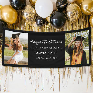 Lona Moderna y elegante graduación de fotografías en bl