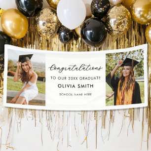 Lona Moderna y elegante graduación de fotografías en bl