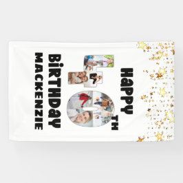 Lona Moderno 40 cumpleaños 7 estrellas de números de Co