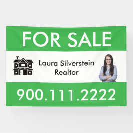 Lona Moderno Agente Inmobiliario Personalizable a la Ve