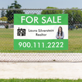 Lona Moderno Agente Inmobiliario Personalizable a la Ve