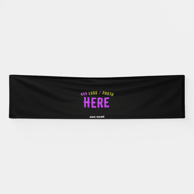 LONA MODERNO CON ESTILO PERSONALIZABLE NEGRO VERIFICADO (Horizontal)