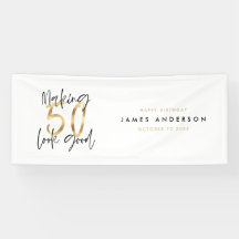 Moderno cumpleaños de oro negro simple guión elega