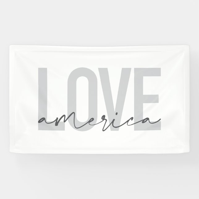 Lona Moderno, simple, moda, diseño fresco de Love Ameri (Horizontal)