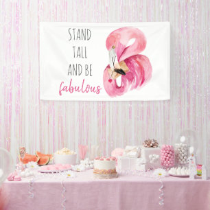 Lona Moderno Stand Exótico Alto Y SEA Fabuloso Flamingo