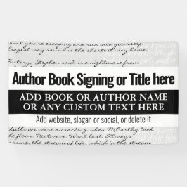 Lona Moderno y elegante libro Firma libro Autor Textos