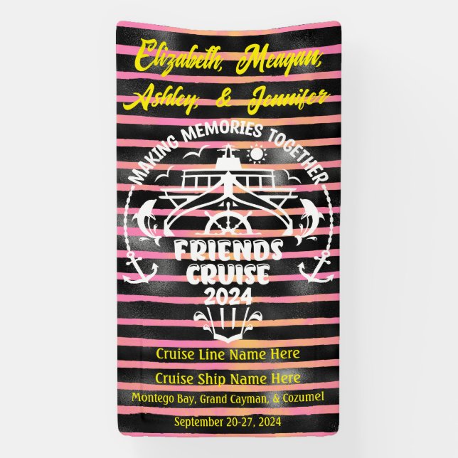 Lona Modernos haciendo Recuerdos juntos con cruceros de (Vertical)