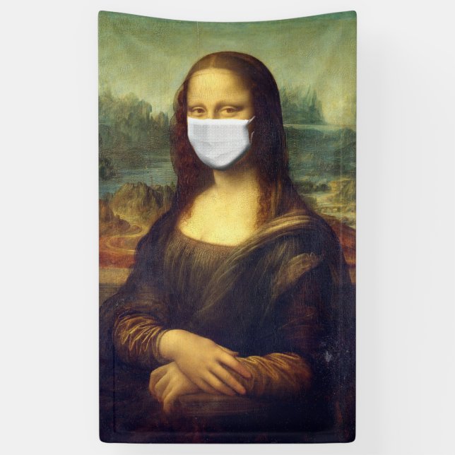 Lona Mona Lisa Vía Virus Corona (Vertical)