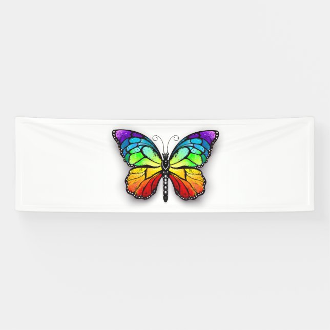 Lona Monarca de mariposa arcoiris (Horizontal)