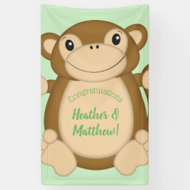 Lona Monkey Baby Shower Green