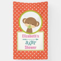 Mono bebe marrón con Pacificador Baby Shower