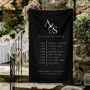 Lona Monograma, Boda, bienvenida y orden del evento