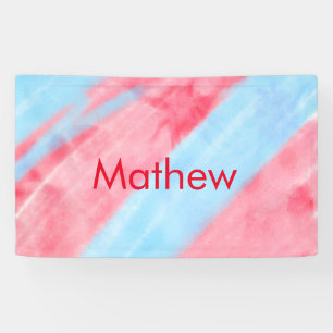 Lona monograma de letra inicial simple agrega tu nombre