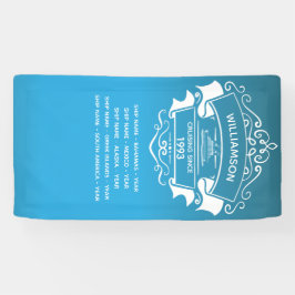 Lona Monograma de Rótulo de la puerta de la cubierta de