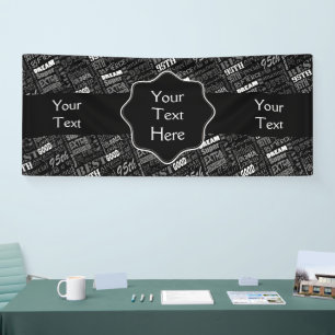 Lona Monograma personalizado de la fiesta de cumpleaños